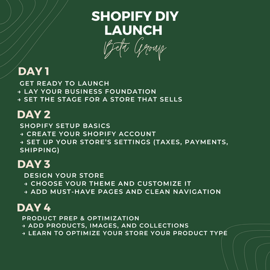 Shopify DIY Launch Beta