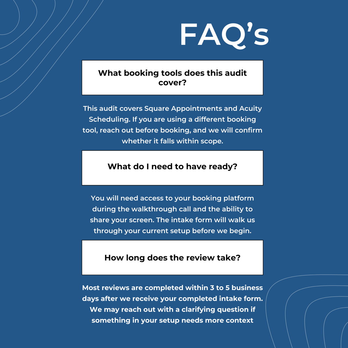 The Booking System Audit