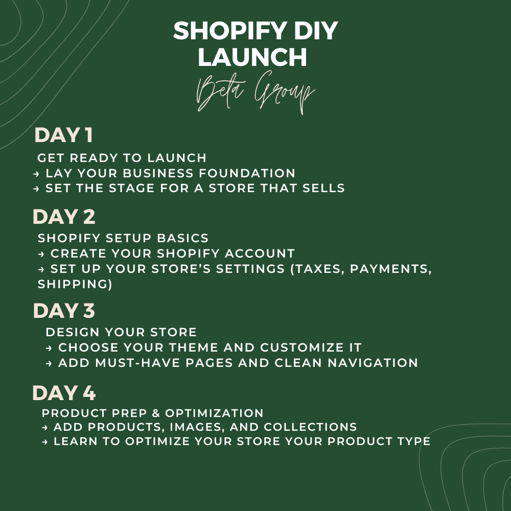 Shopify DIY Launch Beta