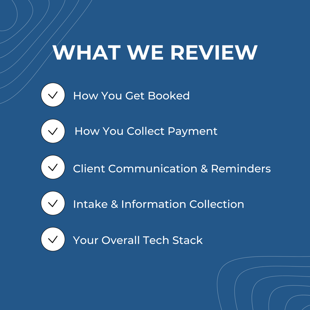 The Booking System Checkup