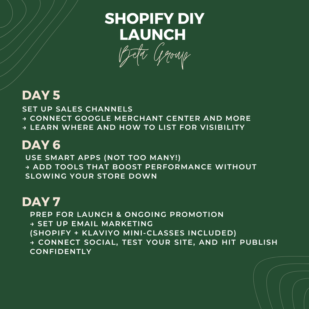 Shopify DIY Launch Beta
